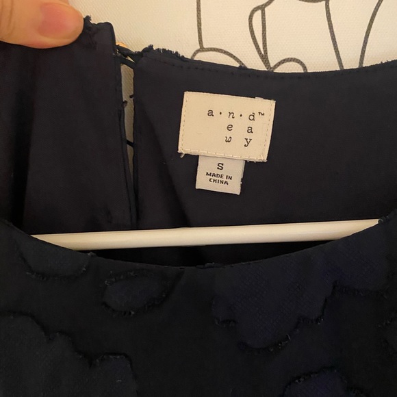 Navy Lace Floral Dress - Picture 6 of 6